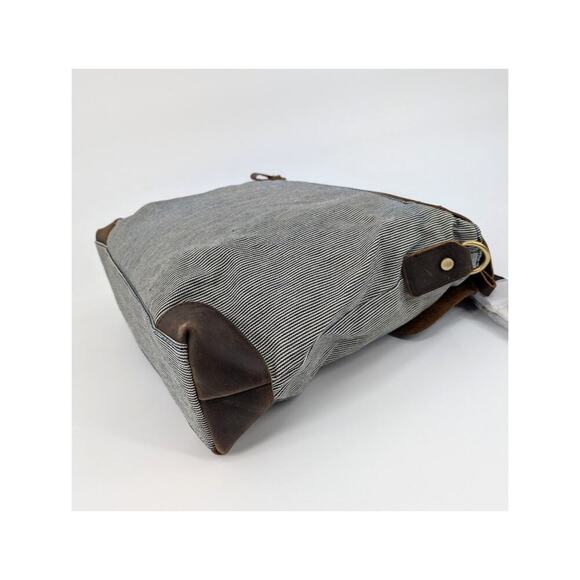 Jesslyn Blake Anthropologie Messenger Bag Canvas Leather Work Travel Boho Chic - Picture 6 of 16